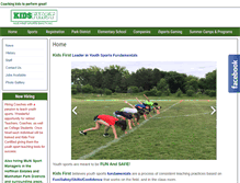 Tablet Screenshot of kidsfirstsports.net